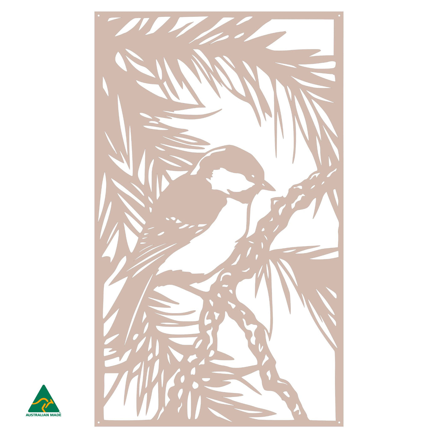 Fairy Wren Metal Wall Art | Pink Sand Matt
