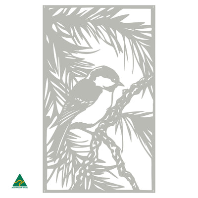 Fairy Wren Metal Wall Art | Shale Grey Matt