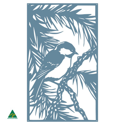 Fairy Wren Metal Wall Art | Wedgewood Satin