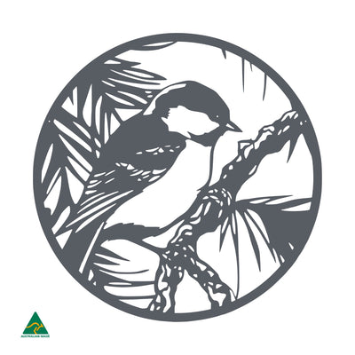 The Fairy Wren Round Metal Wall Art | Ironstone Matt