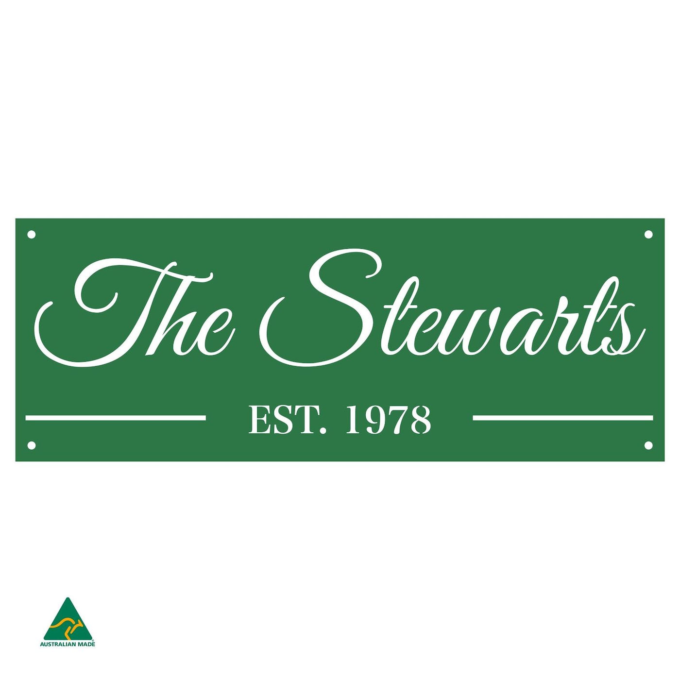 Family Name Established Wall Sign | Mistletoe Gloss