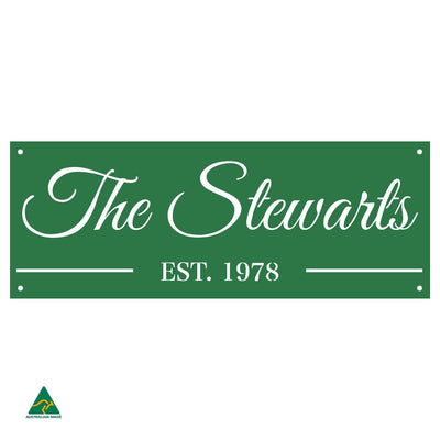 Family Name Established Wall Sign | Mistletoe Gloss