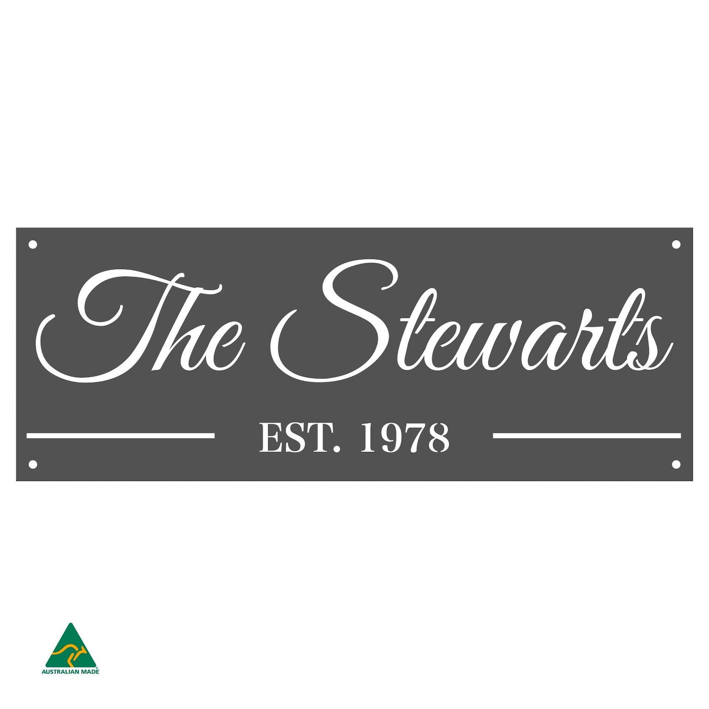 Family Name Established Wall Sign | Monument Matt