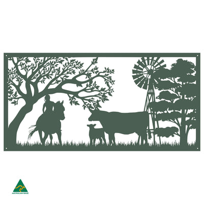 Farmgirl on Farm Wall Art | Cottage Green Satin