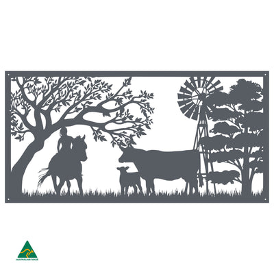 Farmgirl on Farm Wall Art | Ironstone Matt