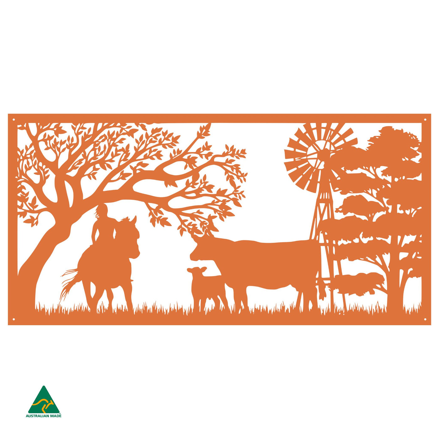 Farmgirl on Farm Wall Art | Orange X15 Gloss