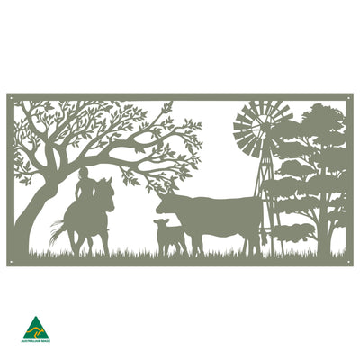 Farmgirl on Farm Wall Art | Pale Eucalypt Matt