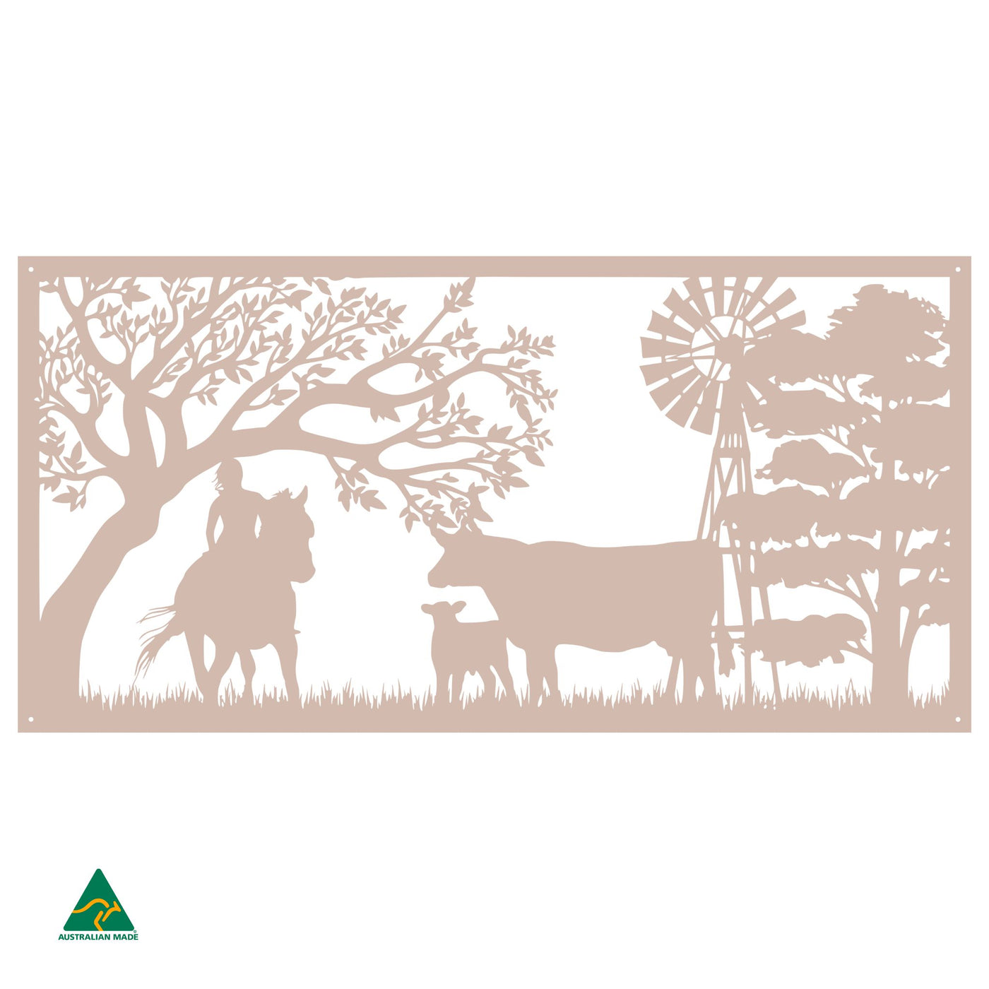 Farmgirl on Farm Wall Art | Pink Sand Matt