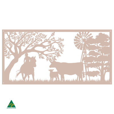 Farmgirl on Farm Wall Art | Pink Sand Matt