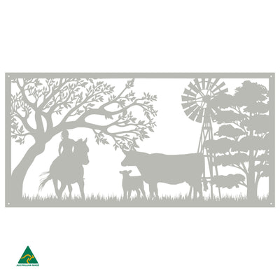Farmgirl on Farm Wall Art | Shale Grey Matt