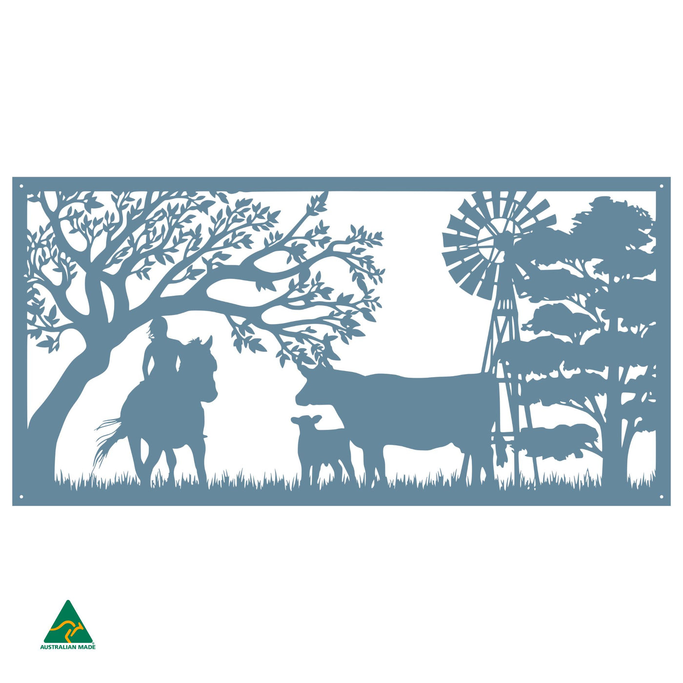 Farmgirl on Farm Wall Art | Wedgewood Satin