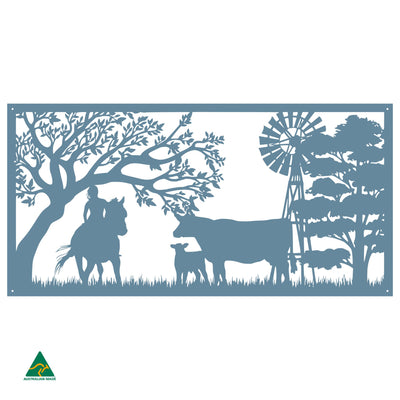 Farmgirl on Farm Wall Art | Wedgewood Satin