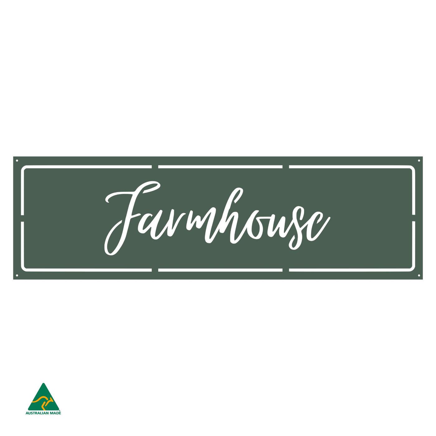 Farmhouse Wall Sign | Cottage Green Satin