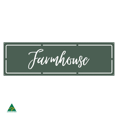 Farmhouse Wall Sign | Cottage Green Satin