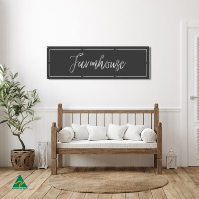 Farmhouse Wall Sign Staged Image | Night Sky (Black) Matt