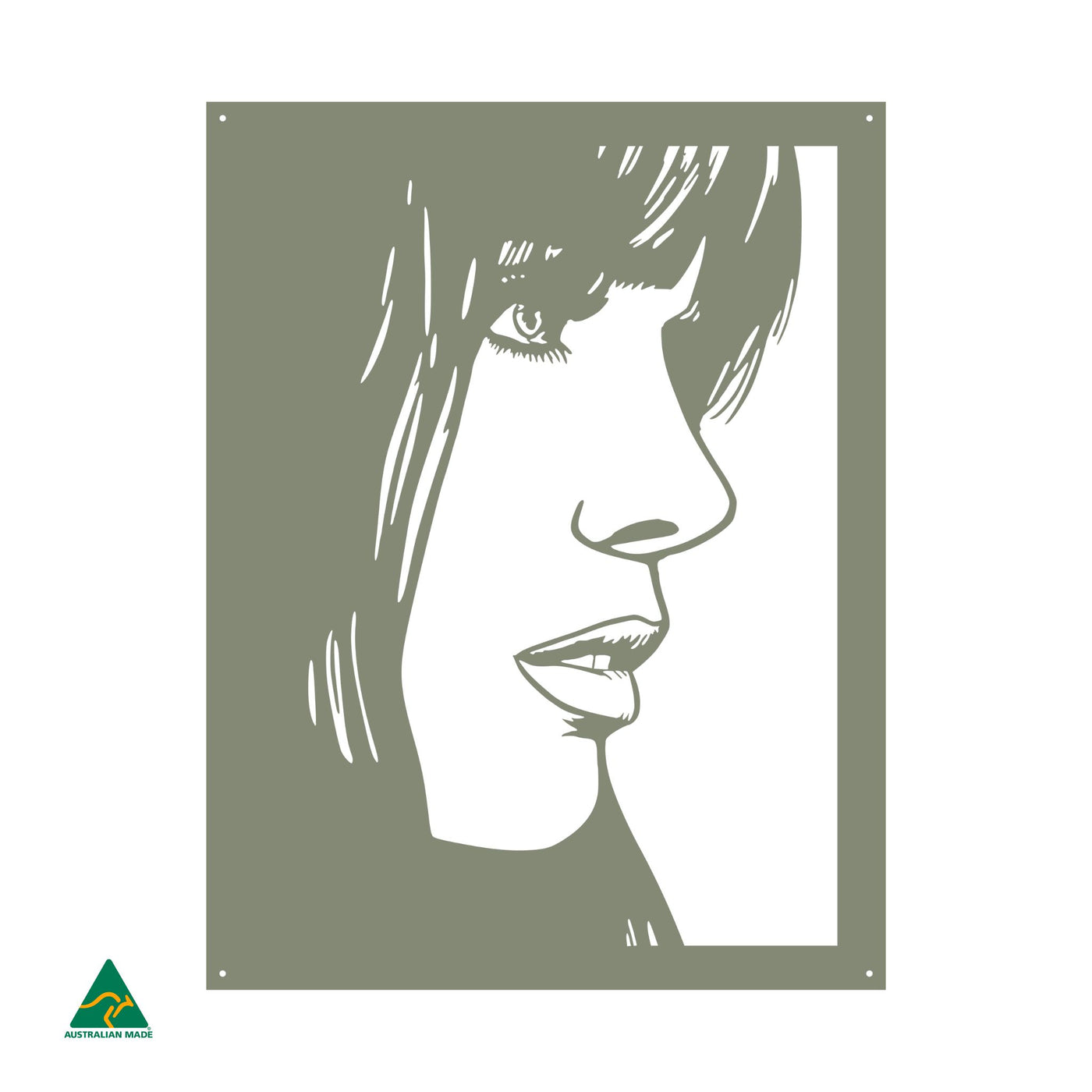 Femme Fatale Metal Wall Art | Pale Eucalypt Matt