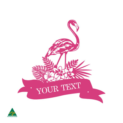 Flamingo Fandango Property Sign | Pink Gloss