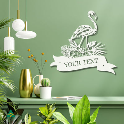 Flamingo Fandango Property Sign Staged Image | White Matt