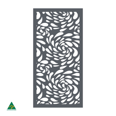 Flowing Droplets Privacy Screen | Ironstone Matt