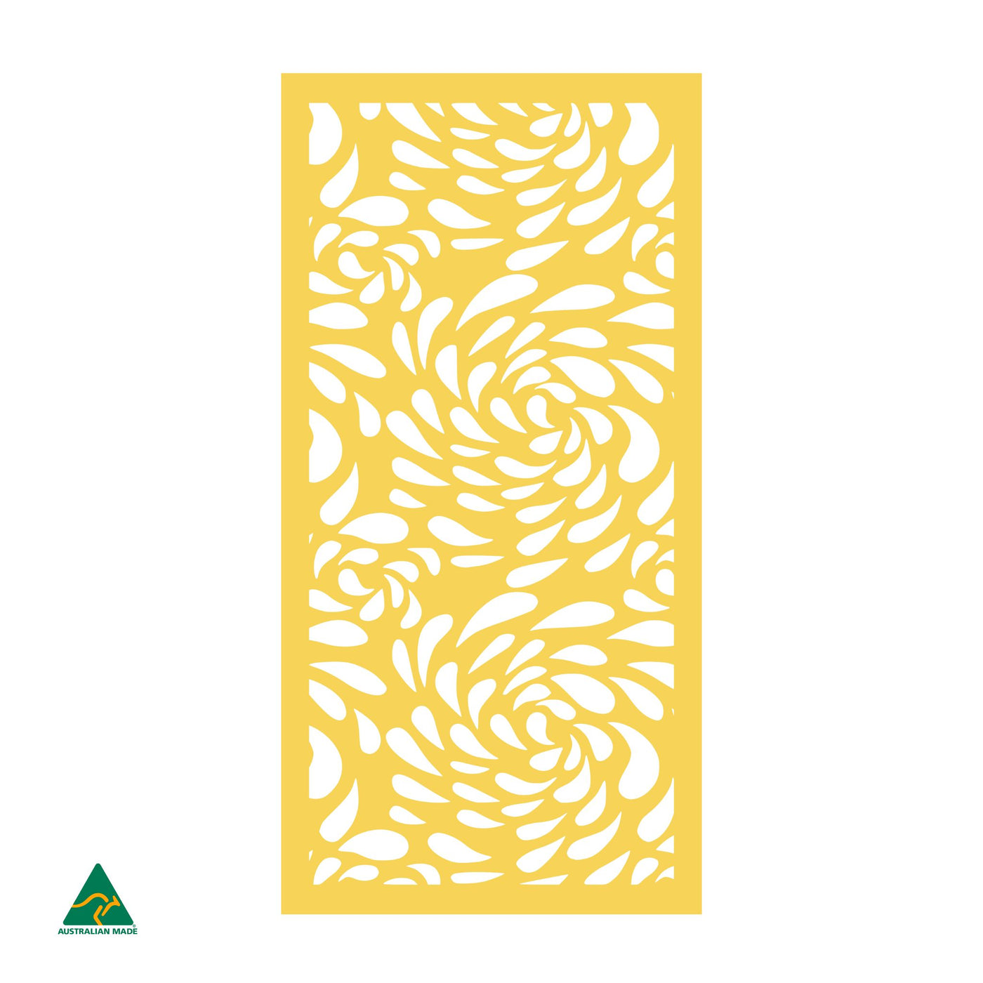 Flowing Droplets Privacy Screen | Lemon Yellow Gloss
