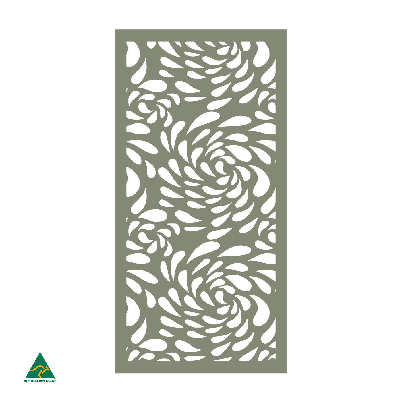 Flowing Droplets Privacy Screen | Pale Eucalypt Matt