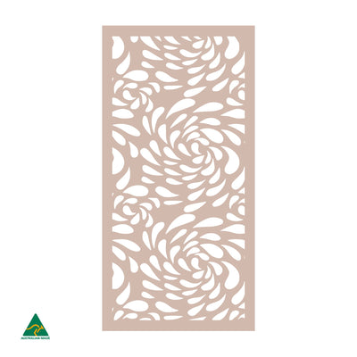 Flowing Droplets Privacy Screen | Pink Sand Matt