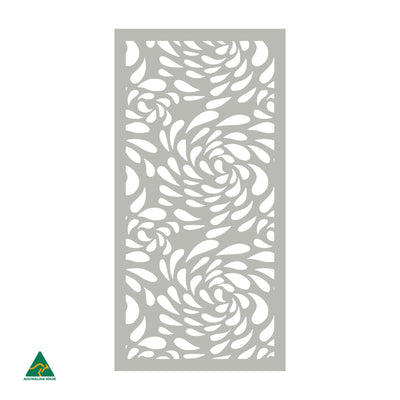 Flowing Droplets Privacy Screen | Shale Grey Matt