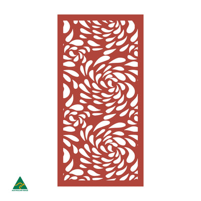 Flowing Droplets Privacy Screen | Signal Red Gloss