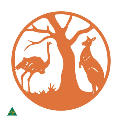 Forward Australia Round Metal Wall Art | Orange X15 Gloss