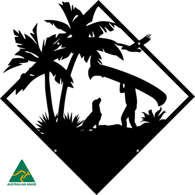 Gone Kayaking Metal Wall Art | Black Finish