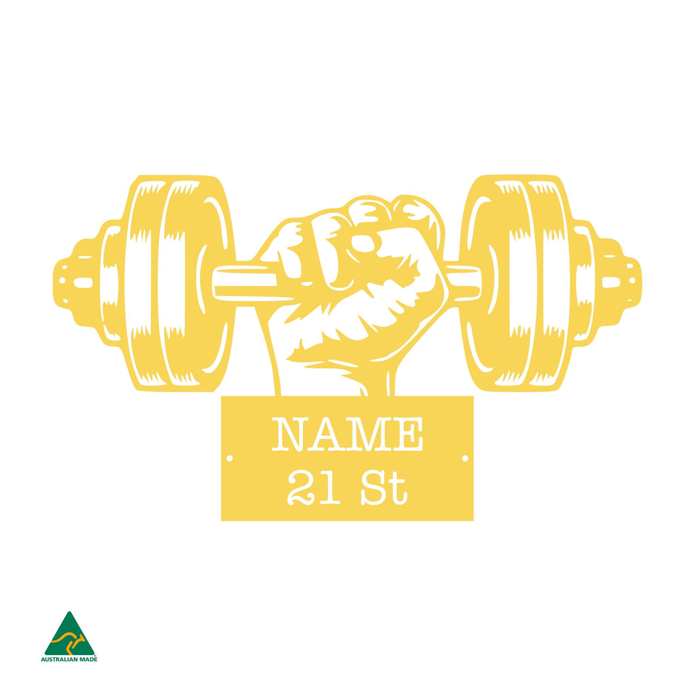 Gym Buff 21st Key  | Lemon Yellow Gloss