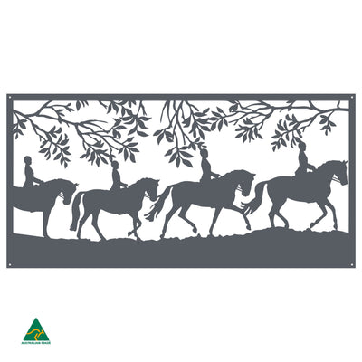 Horse Dressage Metal Wall Art | Ironstone Matt