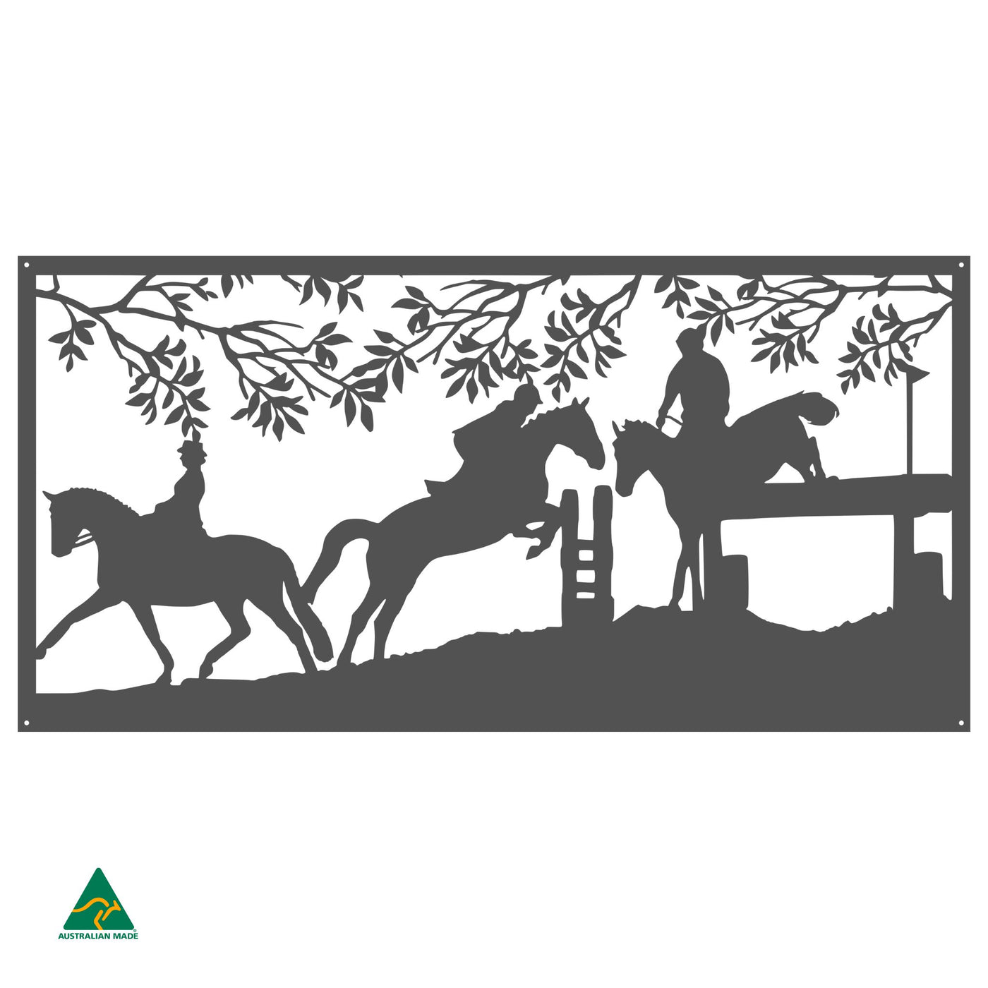 Horse Jumping Metal Wall Art | Monument Matt