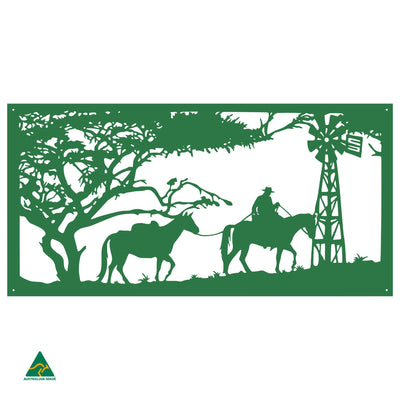 Horse Riding Scene Metal Wall Art | Mistletoe Gloss