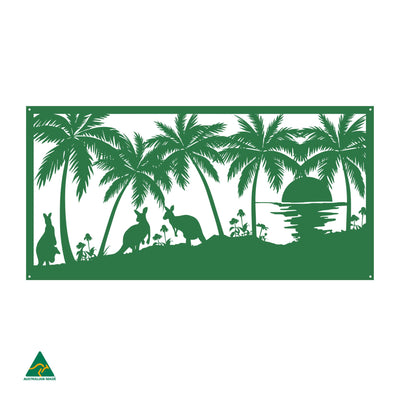 Kangaroos on the Beach Metal Wall Art | Mistletoe Gloss
