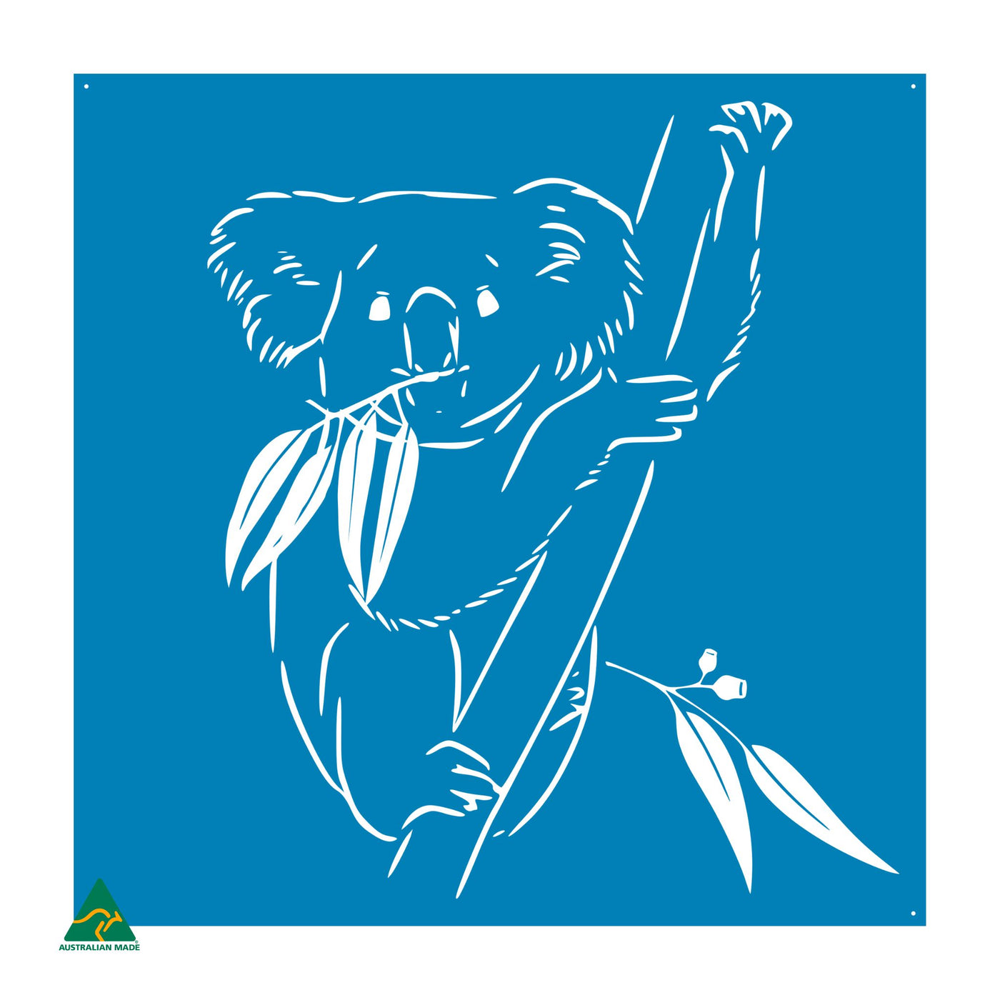 Koala Metal Wall Art | Blaze Blue Gloss