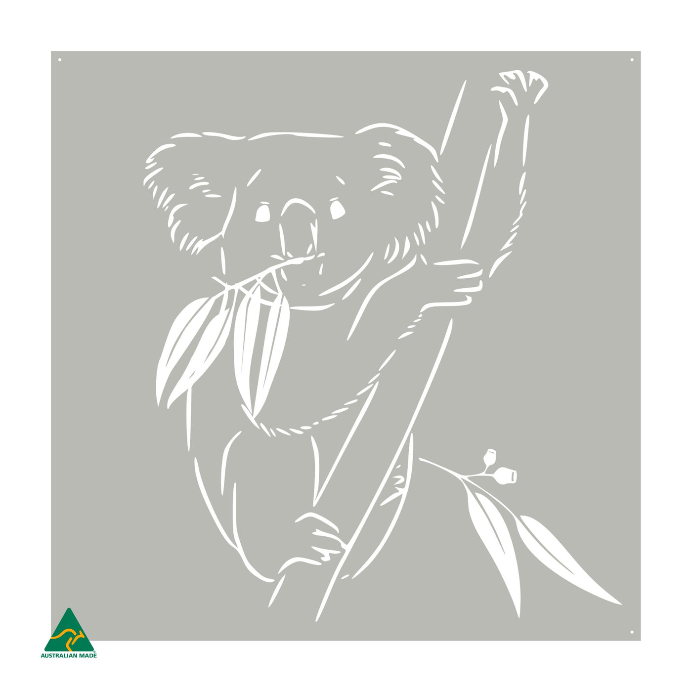 Koala Metal Wall Art | Shale Grey Matt