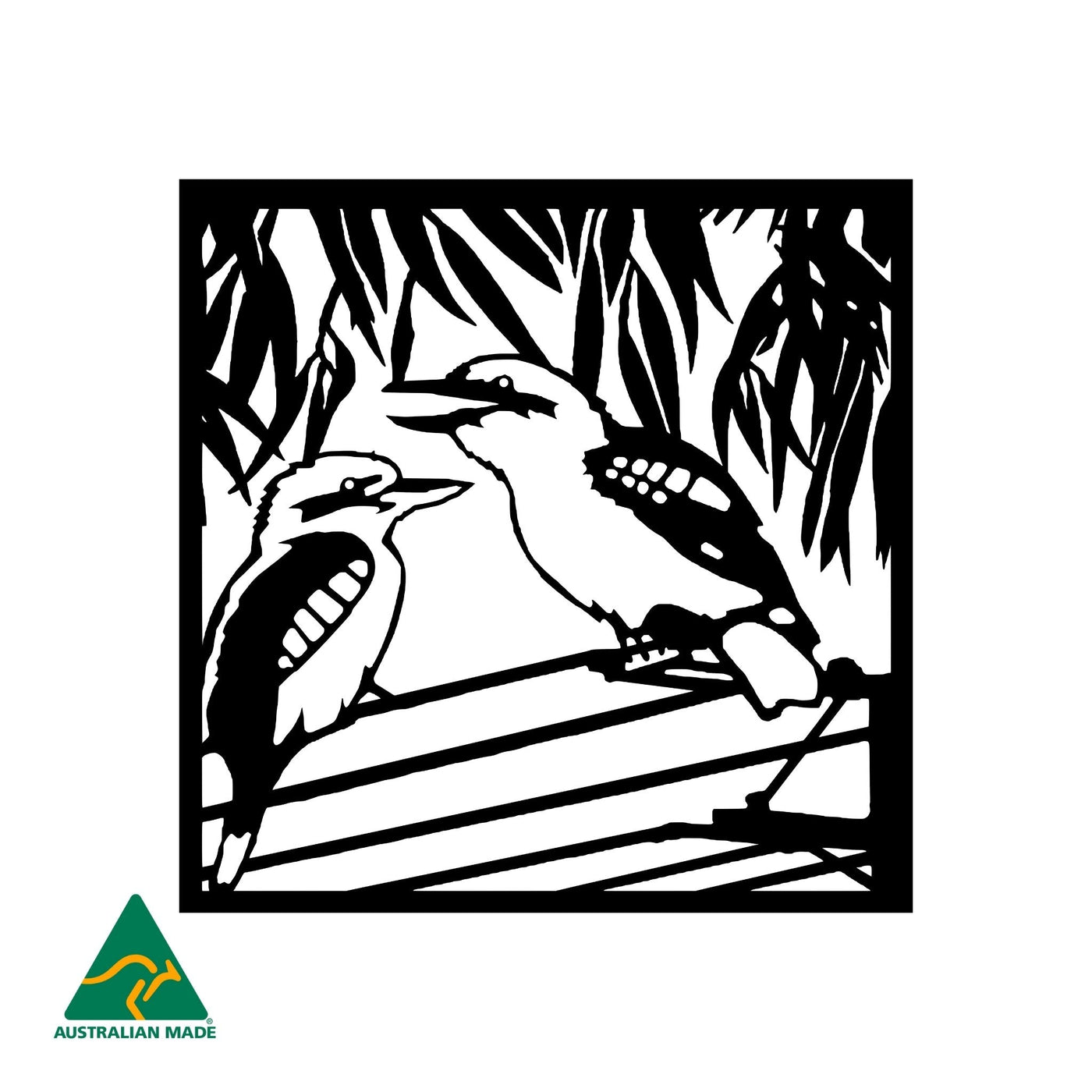 Kookaburra Metal Wall Art | Black Finish