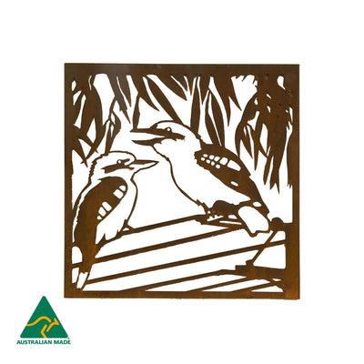 Kookaburra Metal Wall Art | Rust Finish