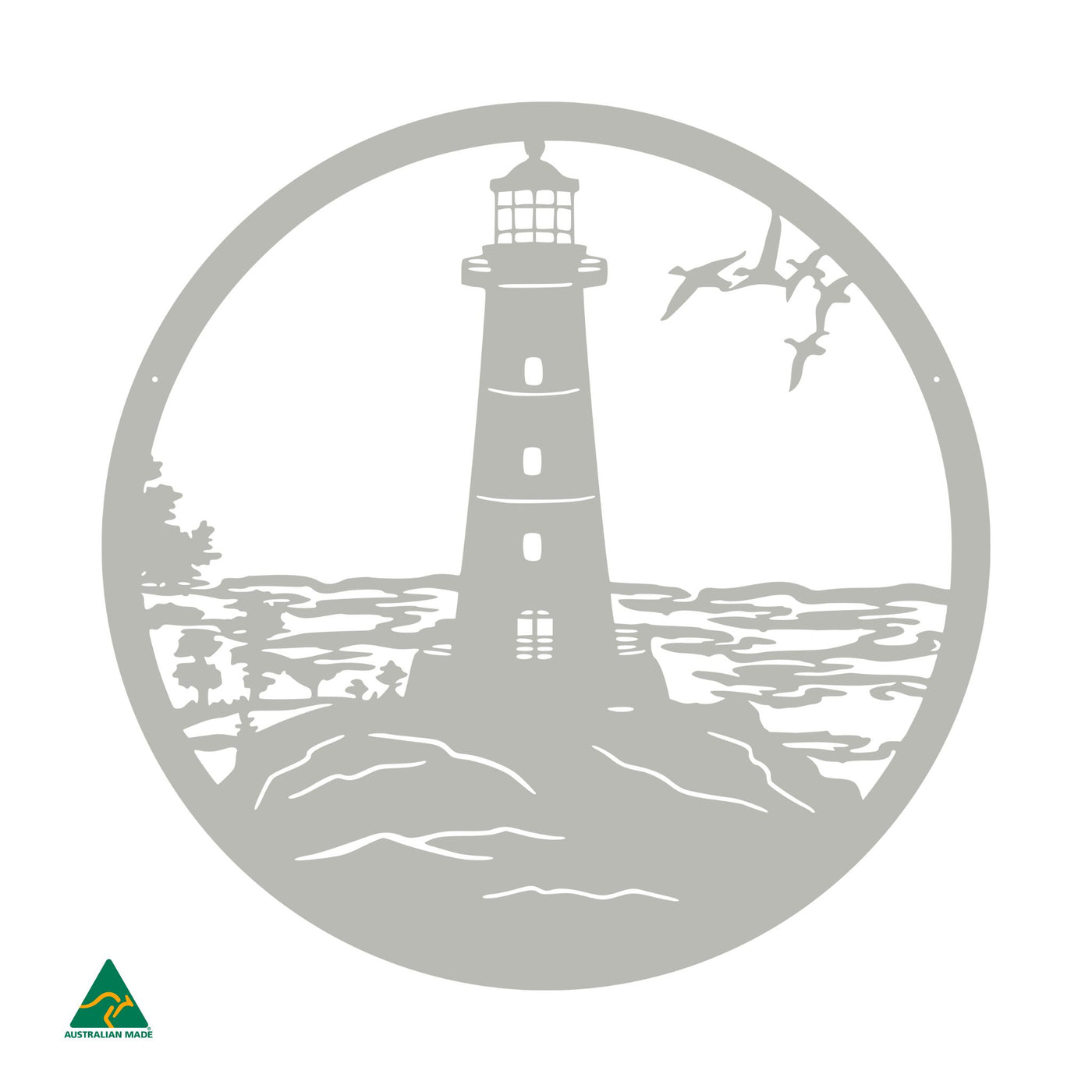 Lighthouse Point Metal Wall Art | Shale Grey Matt