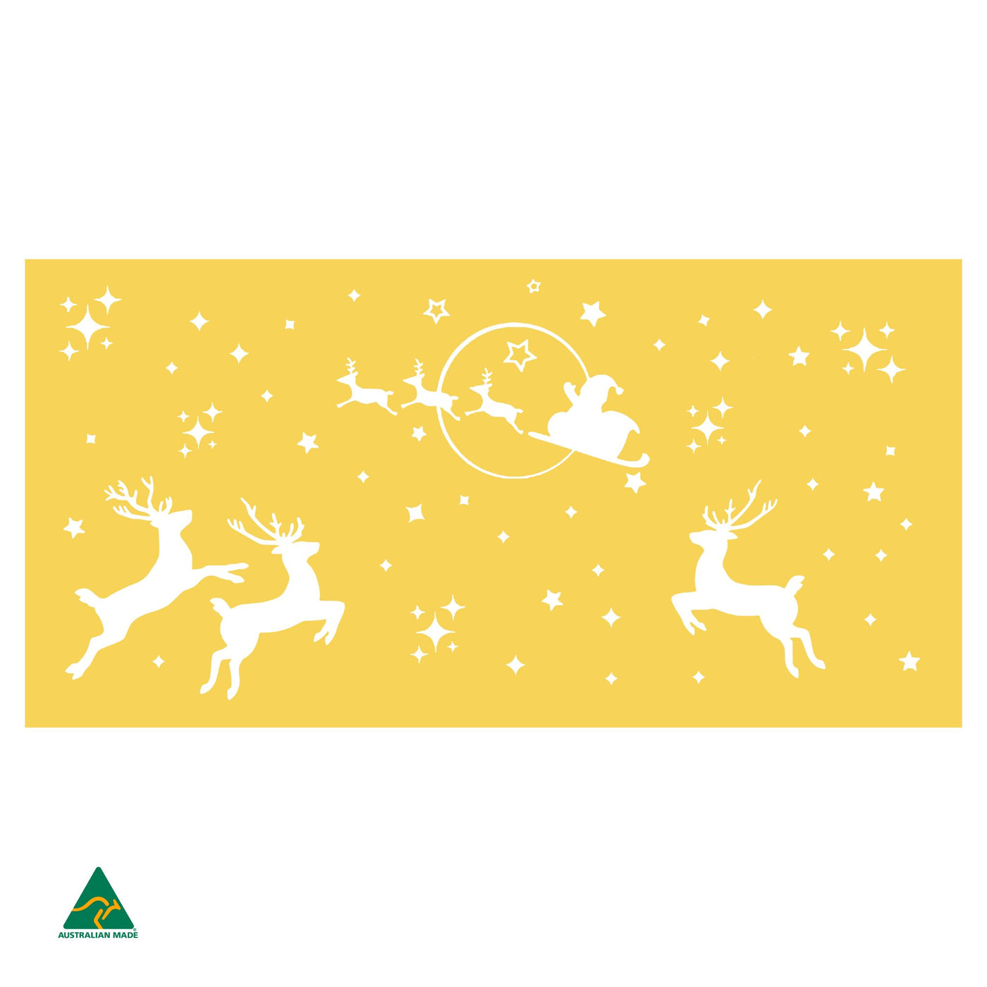 The Magic of Christmas Metal Wall Art | Lemon Yellow Gloss