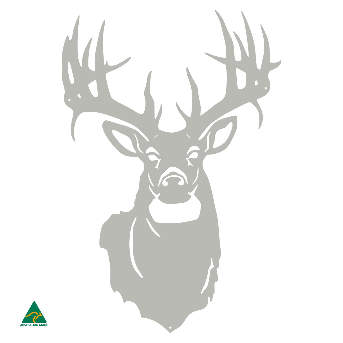 Majestic Deer Metal Wall Art | Shale Grey Matt