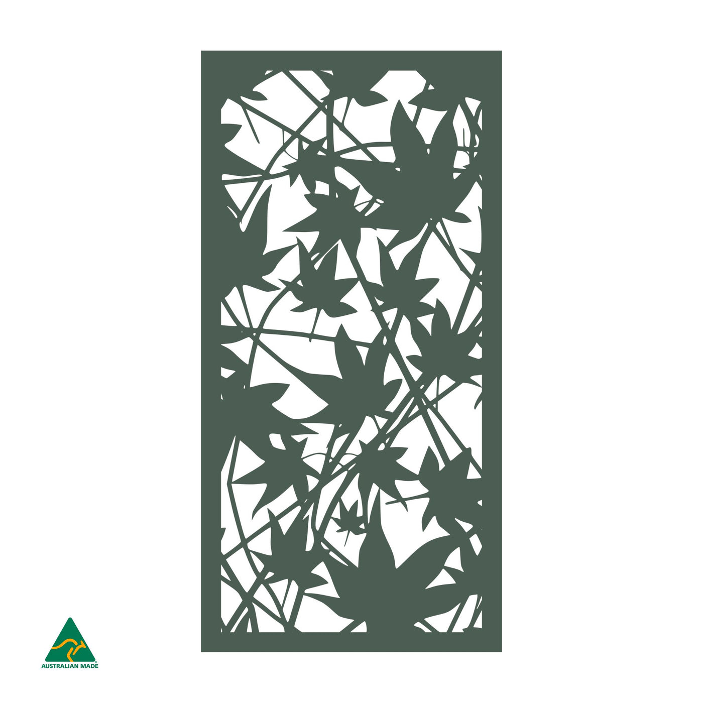 Maple Leaves Privacy Screen | Cottage Green Satin