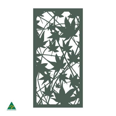 Maple Leaves Privacy Screen | Cottage Green Satin
