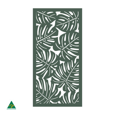Monstera Privacy Screen | Cottage Green Satin