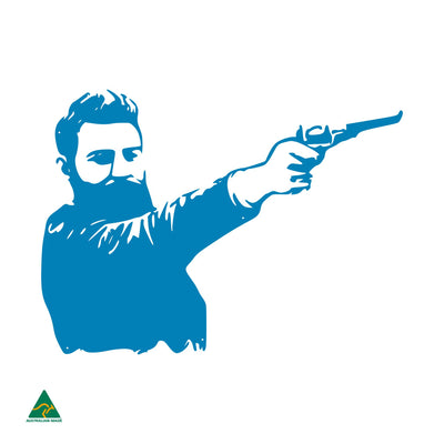 Ned Kelly Shooting Metal Wall Art | Blaze Blue Gloss