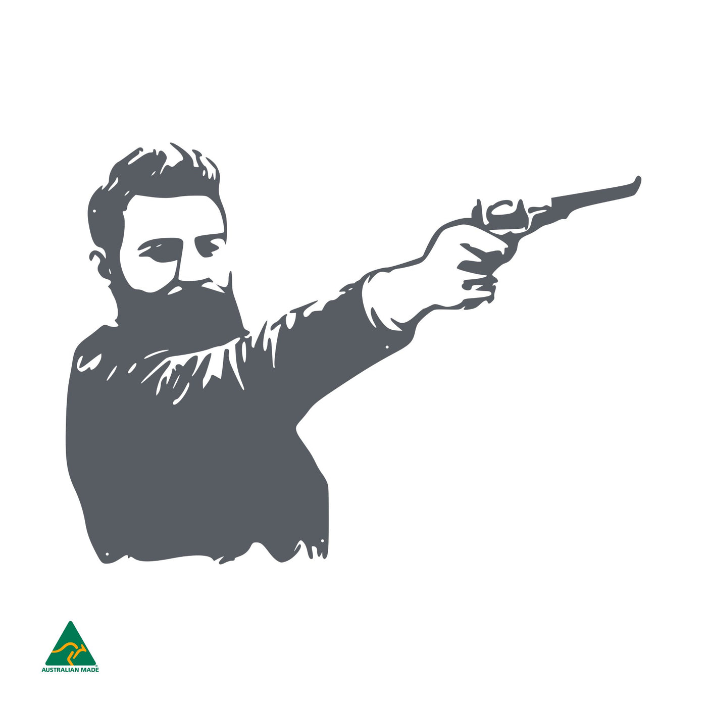 Ned Kelly Shooting Metal Wall Art | Ironstone Matt