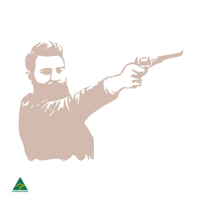 Ned Kelly Shooting Metal Wall Art | Pink Sand Matt