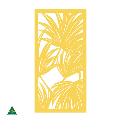 Palm Leaves Privacy Screen | Lemon Yellow Gloss
