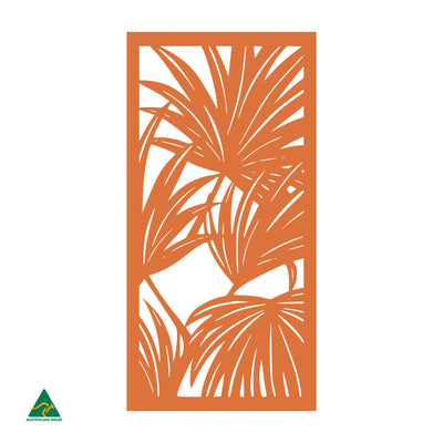 Palm Leaves Privacy Screen | Orange X15 Gloss